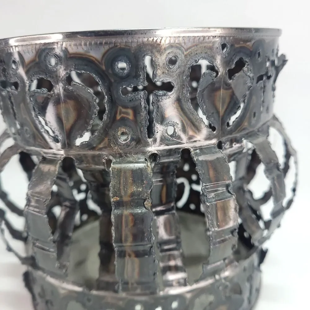VTG Tin Can Luminary Candle Holder‎ 6